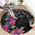 Guahan Puti Tai Nobiu Round Carpet Guam Bougainvillea Flower Art