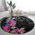 Guahan Puti Tai Nobiu Round Carpet Guam Bougainvillea Flower Art