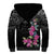 Guahan Puti Tai Nobiu Sherpa Hoodie Guam Bougainvillea Flower Art