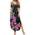 Guahan Puti Tai Nobiu Summer Maxi Dress Guam Bougainvillea Flower Art