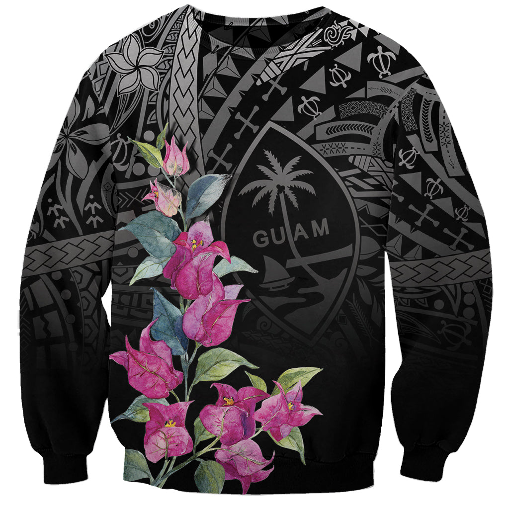 Guahan Puti Tai Nobiu Sweatshirt Guam Bougainvillea Flower Art