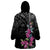 Guahan Puti Tai Nobiu Wearable Blanket Hoodie Guam Bougainvillea Flower Art