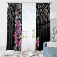 Guahan Puti Tai Nobiu Window Curtain Guam Bougainvillea Flower Art