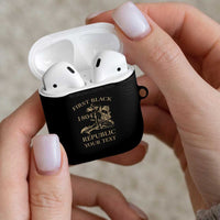 Personalized Haiti First Black Republic AirPods Case Negre Marron With Map And Flag LT9 - Polynesian Pride