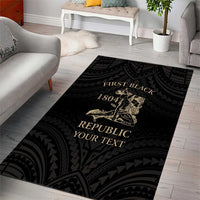 Personalized Haiti First Black Republic Area Rug Negre Marron With Map And Flag