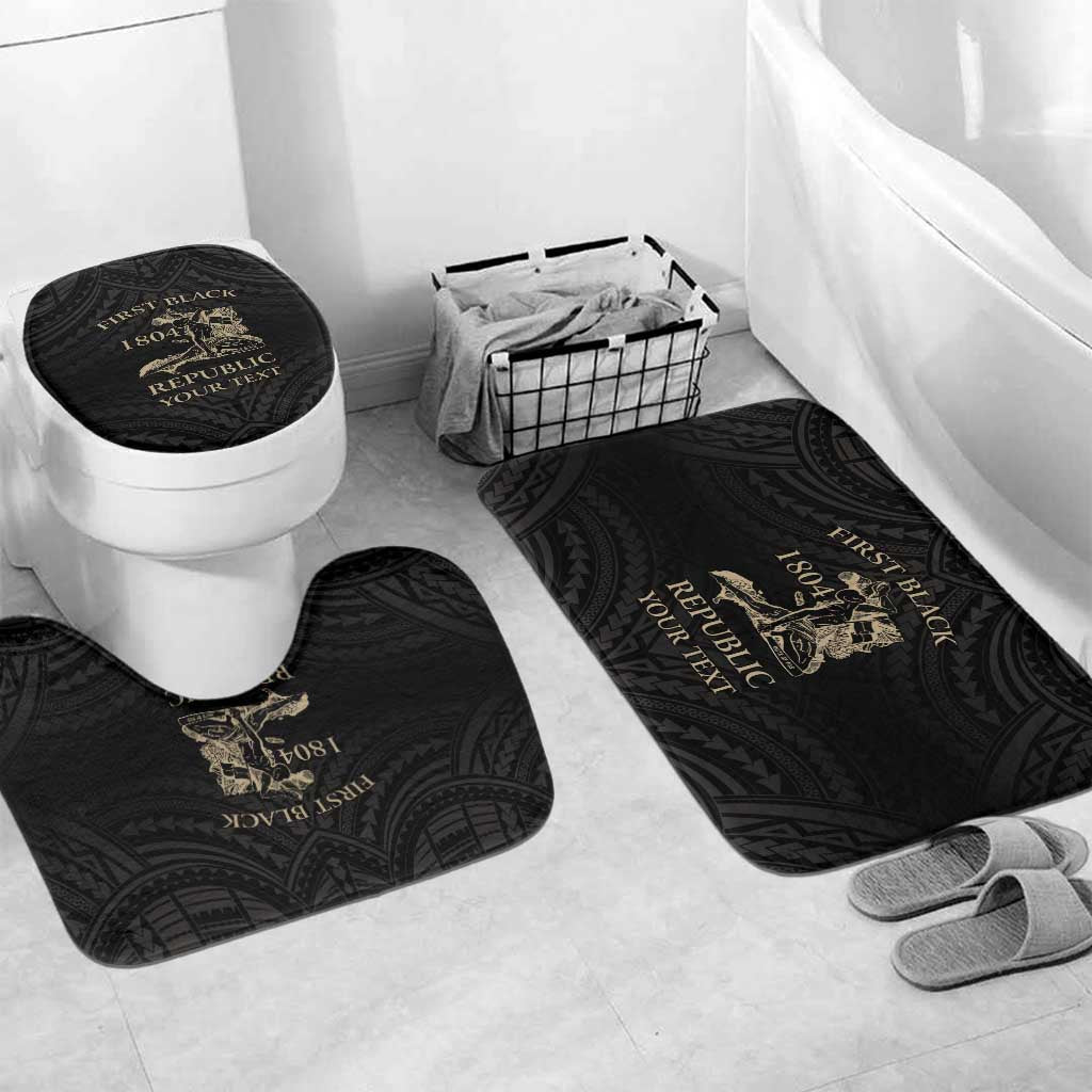 Personalized Haiti First Black Republic Bathroom Set Negre Marron With Map And Flag - Polynesian Pride