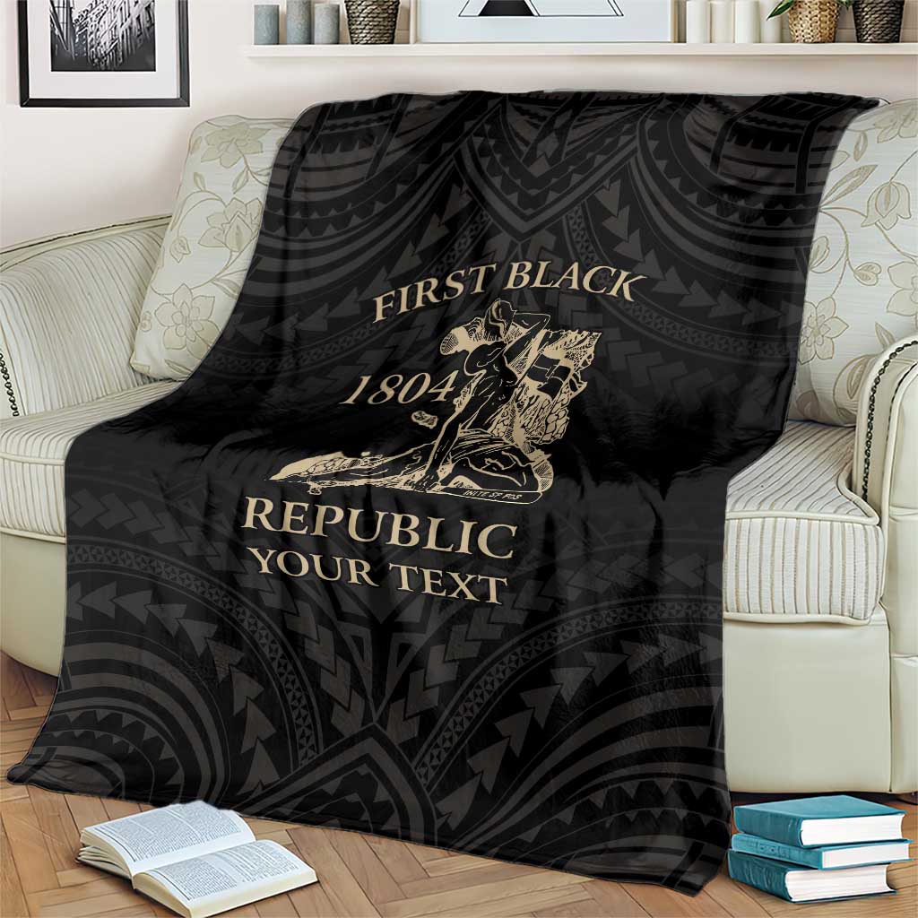 Personalized Haiti First Black Republic Blanket Negre Marron With Map And Flag LT9 - Polynesian Pride