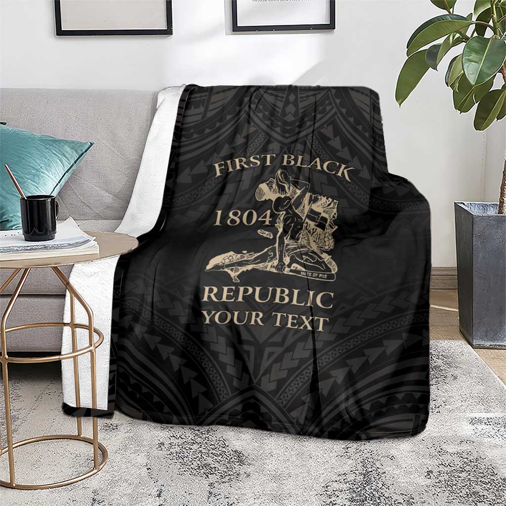 Personalized Haiti First Black Republic Blanket Negre Marron With Map And Flag LT9 - Polynesian Pride