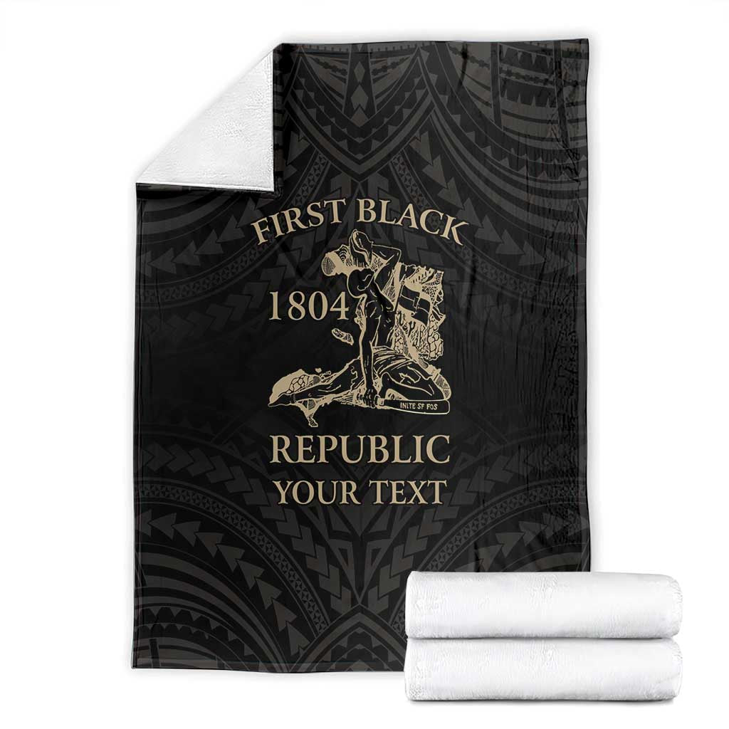 Personalized Haiti First Black Republic Blanket Negre Marron With Map And Flag LT9 - Polynesian Pride