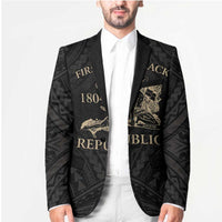 Personalized Haiti First Black Republic Blazer Negre Marron With Map And Flag LT9 - Polynesian Pride