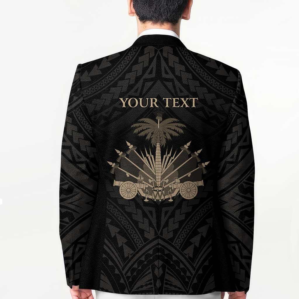 Personalized Haiti First Black Republic Blazer Negre Marron With Map And Flag LT9 - Polynesian Pride