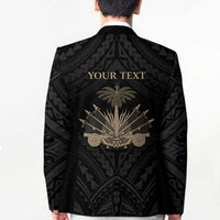 Personalized Haiti First Black Republic Blazer Negre Marron With Map And Flag LT9 - Polynesian Pride