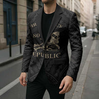 Personalized Haiti First Black Republic Blazer Negre Marron With Map And Flag LT9 - Polynesian Pride