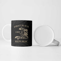 Personalized Haiti First Black Republic Ceramic Mug Negre Marron With Map And Flag LT9 - Polynesian Pride