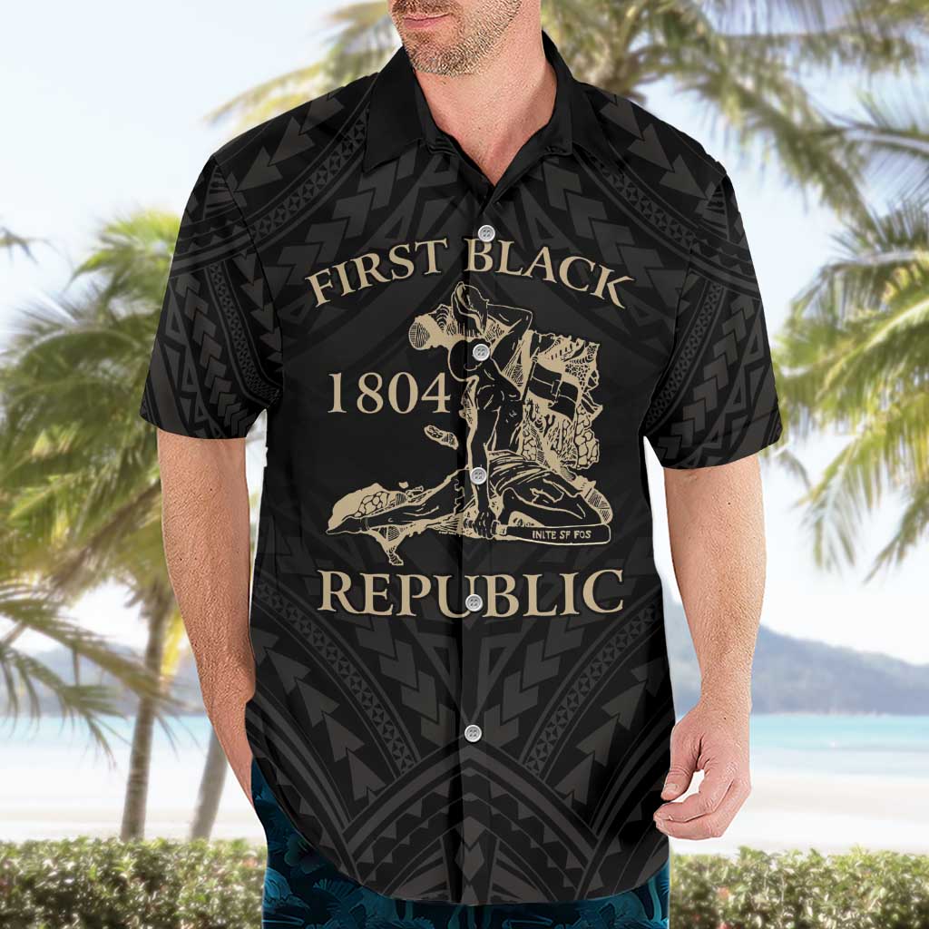 Personalized Haiti First Black Republic Hawaiian Shirt Negre Marron With Map And Flag LT9 - Polynesian Pride