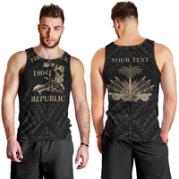 Personalized Haiti First Black Republic Men Tank Top Negre Marron With Map And Flag LT9 - Polynesian Pride