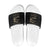 Personalized Haiti First Black Republic Slide Sandals Negre Marron With Map And Flag - Polynesian Pride