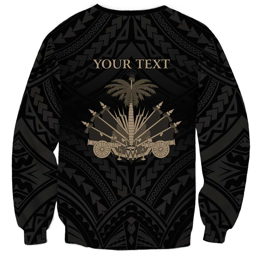 Personalized Haiti First Black Republic Sweatshirt Negre Marron With Map And Flag LT9 - Polynesian Pride