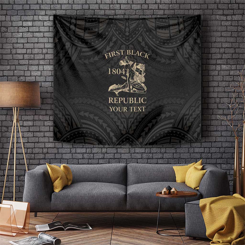 Personalized Haiti First Black Republic Tapestry Negre Marron With Map And Flag