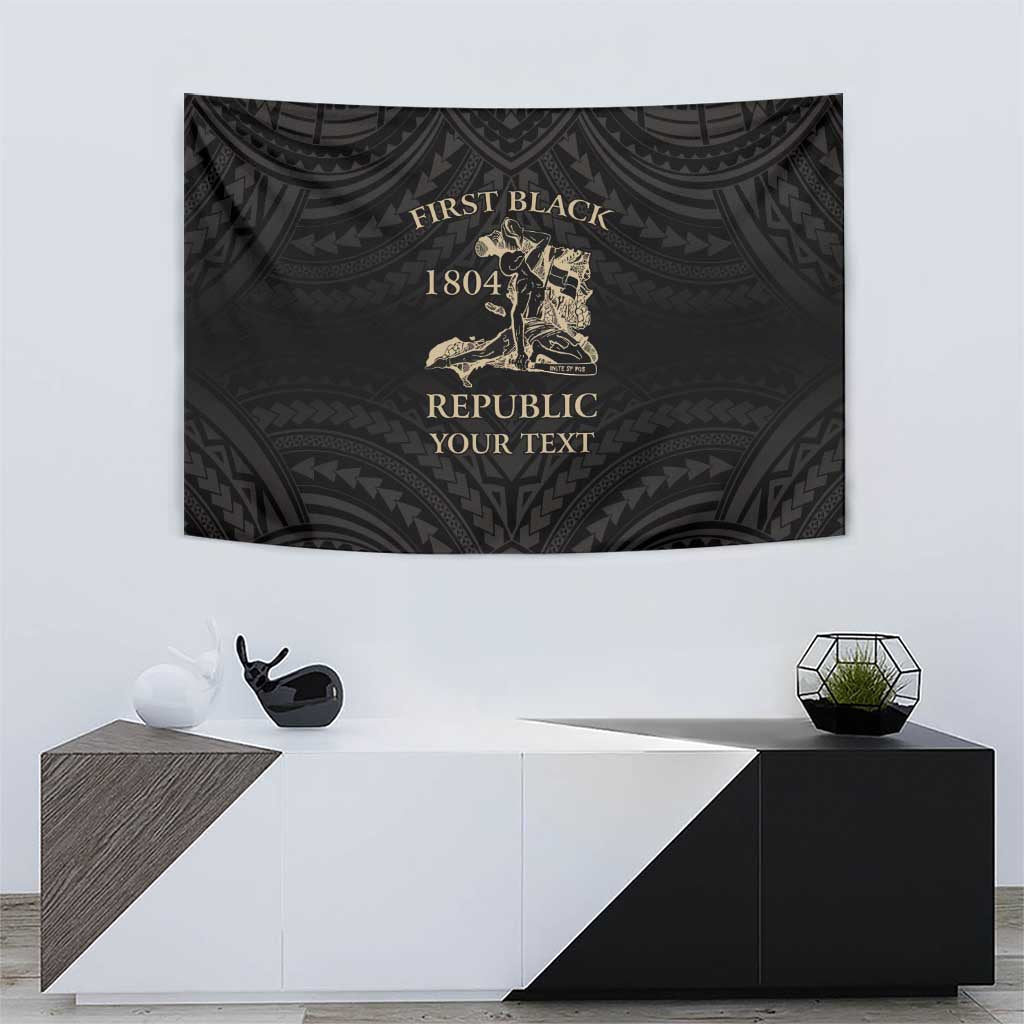 Personalized Haiti First Black Republic Tapestry Negre Marron With Map And Flag