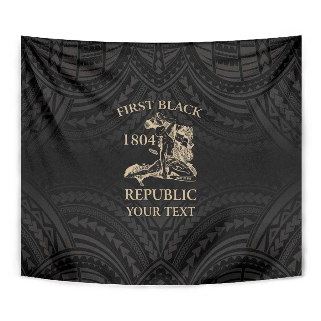 Personalized Haiti First Black Republic Tapestry Negre Marron With Map And Flag