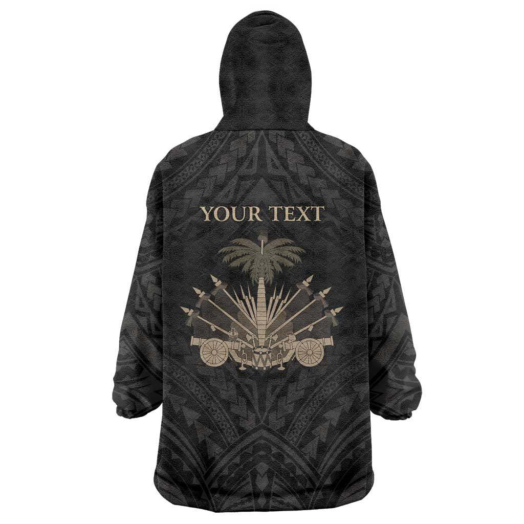 Personalized Haiti First Black Republic Wearable Blanket Hoodie Negre Marron With Map And Flag LT9 - Polynesian Pride