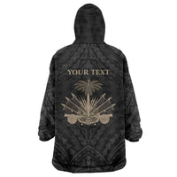 Personalized Haiti First Black Republic Wearable Blanket Hoodie Negre Marron With Map And Flag LT9 - Polynesian Pride