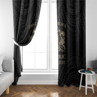 Personalized Haiti First Black Republic Window Curtain Negre Marron With Map And Flag LT9 - Polynesian Pride