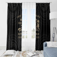Personalized Haiti First Black Republic Window Curtain Negre Marron With Map And Flag LT9 - Polynesian Pride