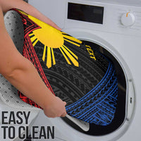 Personalized Philippines Bathroom Set Polynesian Tribal Tattoo with Filipino Flag Motif - Polynesian Pride