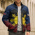 Personalized Philippines Bomber Puffer Jacket Polynesian Tribal Tattoo with Filipino Flag Motif - Polynesian Pride