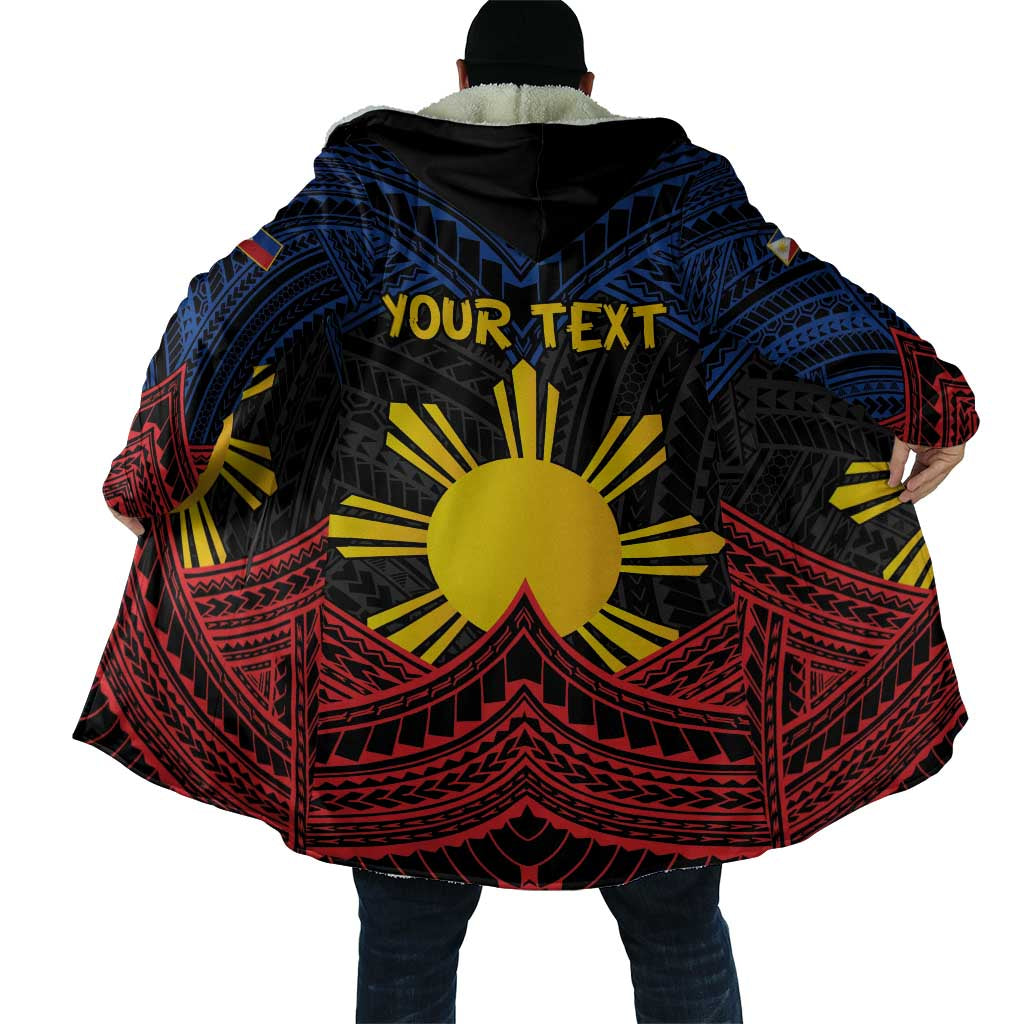 Personalized Philippines Cloak Polynesian Tribal Tattoo with Filipino Flag Motif - Polynesian Pride