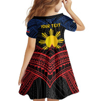 Personalized Philippines Family Matching Tank Maxi Dress and Hawaiian Shirt Polynesian Tribal Tattoo with Filipino Flag Motif