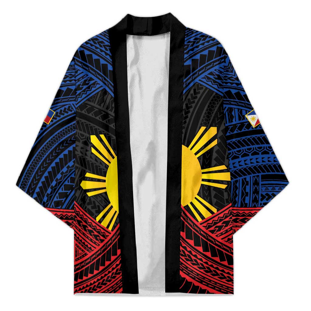 Personalized Philippines Kimono Polynesian Tribal Tattoo with Filipino Flag Motif - Polynesian Pride