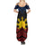 Personalized Philippines Summer Maxi Dress Polynesian Tribal Tattoo with Filipino Flag Motif