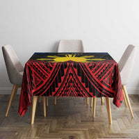Personalized Philippines Tablecloth Polynesian Tribal Tattoo with Filipino Flag Motif