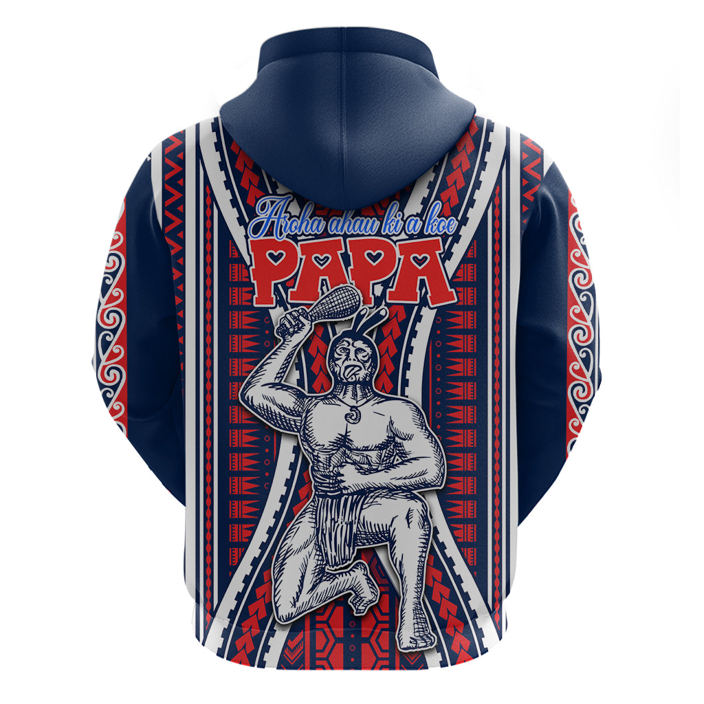 Aotearoa Fathers Day Gift For Dad Hoodie Aroha Ahau Ki A Koe Papa Maori Style Pattern LT9 - Polynesian Pride