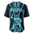 Aotearoa Father's Day Gift For Dad Baseball Jersey Aroha Ahau Ki A Koe Papa - Aqua Maori Style Pattern LT9 - Polynesian Pride