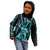 Aotearoa Father's Day Gift For Dad Kid Hoodie Aroha Ahau Ki A Koe Papa - Aqua Maori Style Pattern LT9 - Polynesian Pride