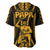 Aotearoa Father's Day Gift For Dad Baseball Jersey Aroha Ahau Ki A Koe Papa - Gold Maori Style Pattern LT9 - Polynesian Pride