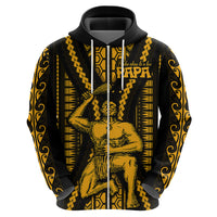 Aotearoa Fathers Day Gift For Dad Hoodie Aroha Ahau Ki A Koe Papa Gold Maori Style Pattern LT9 - Polynesian Pride