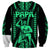 Maori Fathers Day New Zealand Sweatshirt Aroha Ahau Ki A Koe Papa - Green LT9 - Polynesian Pride