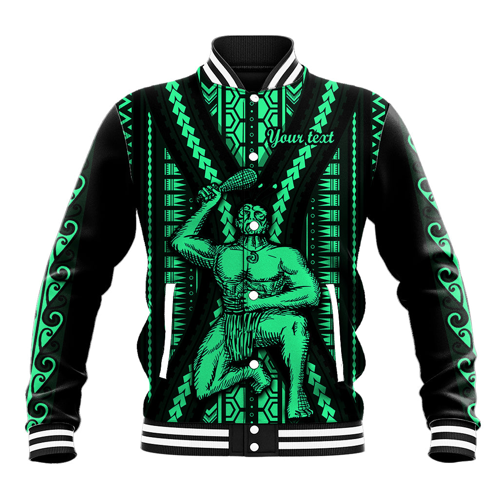 Custom Maori Fathers Day New Zealand Baseball Jacket Aroha Ahau Ki A Koe Papa - Green LT9 Unisex Green - Polynesian Pride