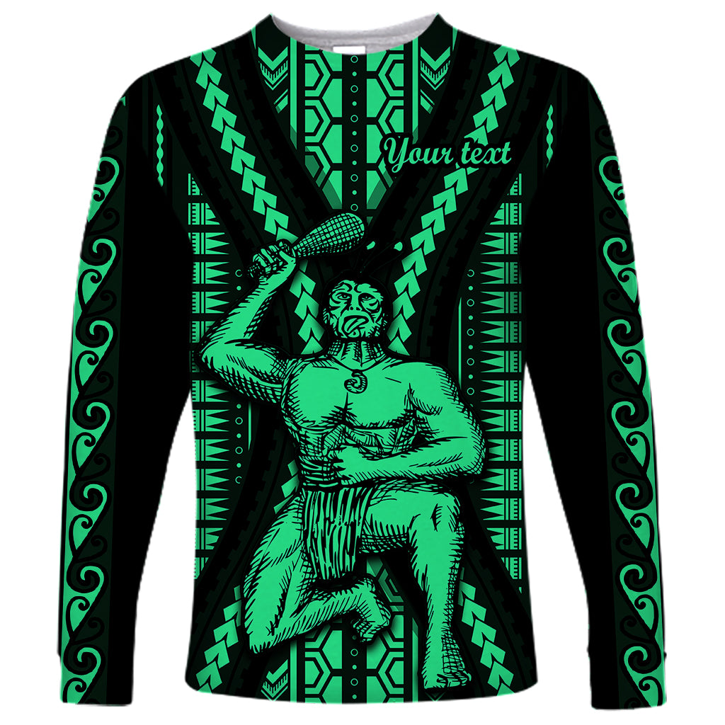 Custom Maori Fathers Day New Zealand Long Sleeve Shirt Aroha Ahau Ki A Koe Papa - Green LT9 Unisex Green - Polynesian Pride