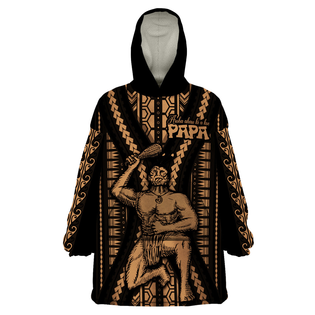 Maori Fathers Day New Zealand Wearable Blanket Hoodie Aroha Ahau Ki A Koe Papa - Nude LT9 One Size Nude - Polynesian Pride