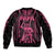 Maori Fathers Day New Zealand Bomber Jacket Aroha Ahau Ki A Koe Papa - Pink LT9 - Polynesian Pride