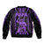 Maori Fathers Day New Zealand Bomber Jacket Aroha Ahau Ki A Koe Papa - Purple LT9 - Polynesian Pride