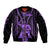 Maori Fathers Day New Zealand Sleeve Zip Bomber Jacket Aroha Ahau Ki A Koe Papa - Purple LT9 Unisex Purple - Polynesian Pride