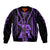 Custom Maori Fathers Day New Zealand Bomber Jacket Aroha Ahau Ki A Koe Papa - Purple LT9 Unisex Purple - Polynesian Pride