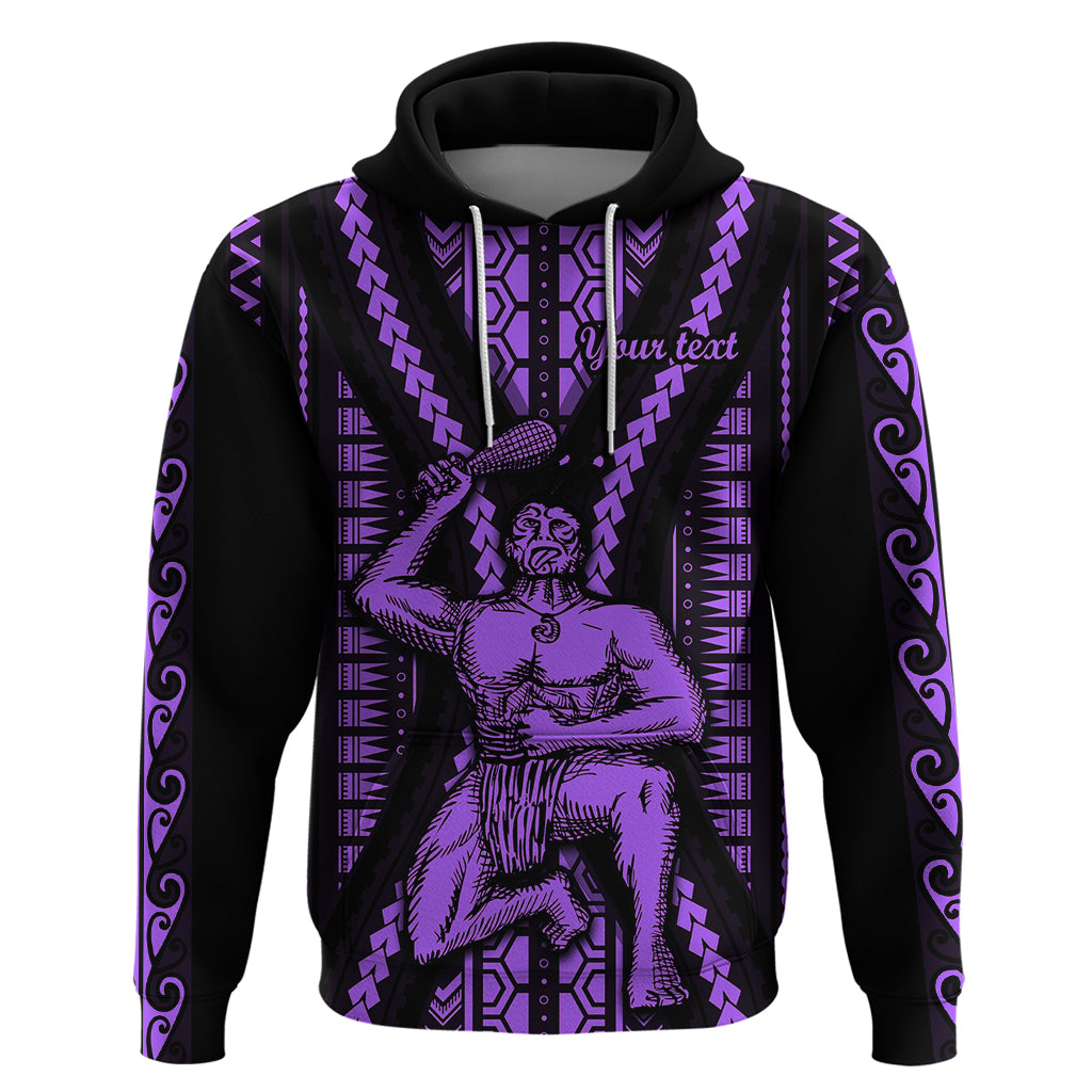 Custom Maori Fathers Day New Zealand Hoodie Aroha Ahau Ki A Koe Papa Purple LT9 Pullover Hoodie Purple - Polynesian Pride